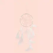 IsGift Dream Catcher with Feather LED Light Wall Hanging Decor For Bedroom