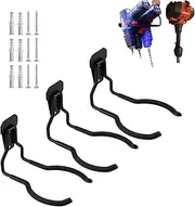 Juformin String Trimmer Hanger, Weedeater Rack, Garage Wall Power Tool Hooks, Utility Hooks for Tool Organizers and Storage 3 Pcs