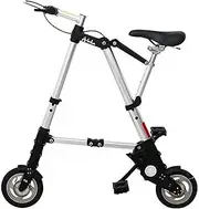 YHJCMBWLBBSH 8 Inch Folding Bike, Lightweight Aluminum Folding Bike, Comfortable Adjustable Urban Bike, Walking Bike for Men and Women with Aluminum Alloy Frame