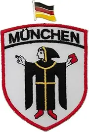 A-ONE Munchen Emblem Shield Patch+Deutschland National Flag Metal Collar Enamel Pin, Patches&Badge for Decorate Uniform Battle Outfit Battle Cap Gloves Boonie Hat Army Cloth Jacket No.101P