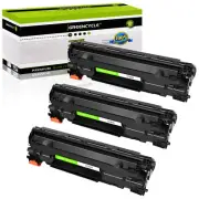 3PK Black CF283A Toner Fits For HP LaserJet Pro MFP M201dw M201dw M225dn M225dw
