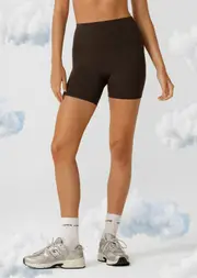 [Lorna Jane] Liberty 14cm Bike Shorts in Brown, Size - XL XL Volcano