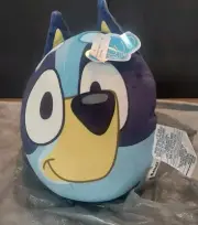 Bluey Dog Travel Cloud Pillow Round Kids Soft Plush Happy Bluey BBC 11 in New