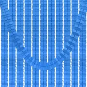 9.8ft Four-Leaf Garland, 12 Pack Tissue Paper Hanging Flower, Sky Blue