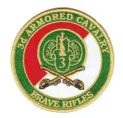 3rd Armored Cavalry Patch with Sabres