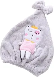 HONITANO 1Pc Microfiber Bathing Hat for Quick Hair Drying Soft Fleece Shower Towel Bathroom Accessory for Home Use Lightweight Absorbent Cap for All Hair Types