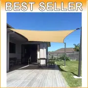Lightweight 7' x 13' Rectangle Sun Shade Sail - Quick Installation for Outdoors