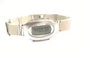CASIO CSTERNA CSN-011R-5 DIGITAL DATABANK STAINLESS STEEL WHITE RESIN BRACELET