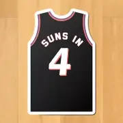 Phoenix Suns in 4 Jersey Sticker Arizona Basketball Sports