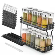 Pull Out Spice Rack Organizer for Cabinet, Heavy Duty Slide Out 4.5" W, 2-Tier