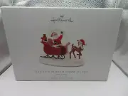 2024 Hallmark Santa’s Sleigh Musical Snow Globe-Jolly Old St Nicholas-NIB-