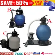 Sand Filter Pump with Multiport Valve Pool Water Pond Cleaning Filtration System