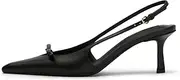 [MAVMAX] Slingback Heels for Women Kitten Heels with Bow Pointed Close Toe Pumps Dress Party Heeled Sexy Wedding Shoes