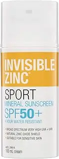 Invisible Zinc SPF50+ 4 Hours Water Resistant Sunscreen, 100ml