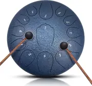 Steel Tongue Drum- 13 Note 12 Inches C-Key Tongue Drum Percussion Instruments -