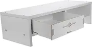 Desktop Monitor Stand Riser with Ergonomic Height Desk Organizer for Computer Simple Design Space Saving for Home Office Use