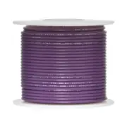 16 AWG Stranded Hook Up Wire, Violet, 100 ft, 0.0780" Dia, UL1429, 150V