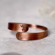 Isha Life Surya Chandra Copper Cuff Traditional Kada Design For Unisex