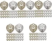 [COHEALI] 5sets Elegant Heart Charm Diy Pendant for Necklace Bracelet Heart Jewelry Making Charms 100pcs*5