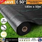 Weed Mat 1.8m x 50m 85 GSM Weedmat Garden Cover Matting Control Black 1800mm