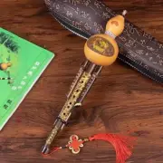 Hulusi Black Bamboo Gourd Cucurbit Flute Musical Instrument Key of C with Case