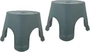 Cabilock 2pcs Step Stool for Toddlers Boys and Girls Toilet Foot Step Sturdy Construction for Home Anti-Slip Surface