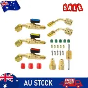 Air Conditioner Angled Ball Valve Adapter Fitting For R410A R134A R22 AC HVAC