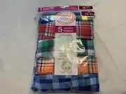 Wonder Nation Boys S 6-7 Woven Boxers Underwear 5 Pack NEW E-2