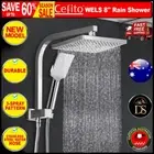 Cefito WELS 8'' Rain Shower Head Set Square Handheld High Pressure Wall Chrome