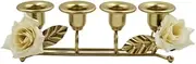 Candel Holder Wrought Iron Holder 4 Arms Flower Candlestick Ornaments for Wedding Dining Table Romantic Dinner Home Decorations Candles Holder