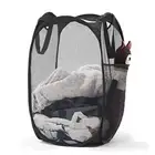 Foldable Pop-Up Laundry Hamper Collapsible Mesh Dirty Clothes Baskets Storage