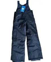 Snow Pants Youth Size Medium Bib Ski Snowboarding Toboggan, Insulated Black