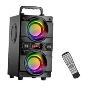 60W (80W Peak) Portable Bluetooth Speaker with Double Subwoofer Heavy Bass,