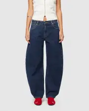 95 Mid Barrel Denim Jeans Tara