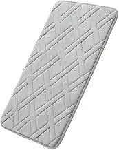TIDTALEO Thickened Non Slip Bathroom Rug Absorbent Bath Mat for Shower Tub Grey Floor Mat Quick Drying Easy Clean for Home Kitchen Use