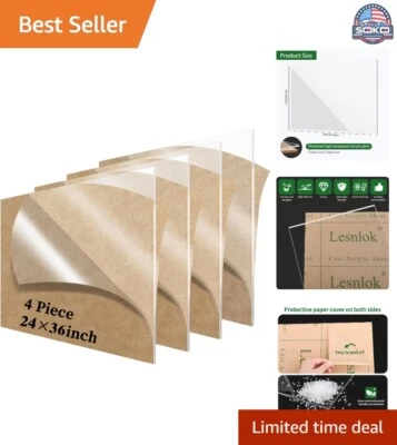 Premium Quality 24"x 36" Acrylic Sheets 1/8 inch Thick - Crafters' Choice