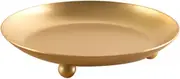 Ciieeo Elegant Iron Candle Holder Decorative Candle Dish Tray for Home Decor Weddings and Special Events Candle Plate for Pillar Candles and Centerpieces