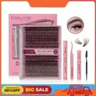 LUXMESTAR Volume Lash Clusters Kit 320pcs D Curl 9-16mm DIY Lash Extensions