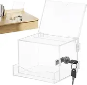 Cassafor Electoral Urn with Lock - Secure Voting Container for Donation Collection | Card Holder for Fundraising, Deposit for Survey Suggestions, Cassafor