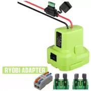 Battery Adapter DIY Power Wheels Converter For Ryobi 18V 14 Gauge with Fuse