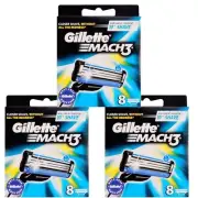 Gillette Mach3 Razor Blade Refill Cartridges for Mach 3, 24 Count