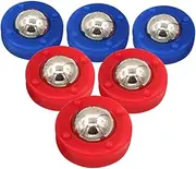 GLSTOY 6pcs Shuffleboard Set Tabletop Shuffleboard Game Accessories Mini Indoor Curling Game Pieces Durable Outdoor/Indoor Toy