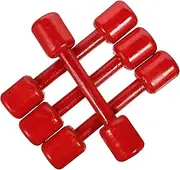 POPETPOP 4pcs Wooden Dumbbells Safe and Durable Exercise Weights for Ergonomic Grip Design for Hand Strength and Coordination Fun Workout for Gym Activities