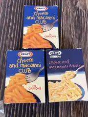 Kraft Macaroni And Cheese Crayons Boxes Lot Of 3 New