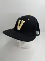 Vanderbilt Commodores Black The Game Fitted Hat - Size 7 1/2 Embroidered Logo