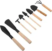 CAXUSD 1 Set Garden Tool Small Trowel and Handheld Puller with Wooden Handle for Indoor Gardening Potted Flowers Succulent Planters and Bonsai Durable and Lightweight Gardening Kit