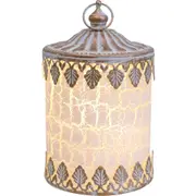 LVD Lantern LED Cannes Crackle Decorative Lighting Tabletop 13cm Home Decor