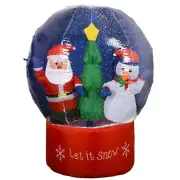 NNEOBA Christmas Inflatable Snow Globe with LED Lights