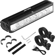 [Mipcase] Bike Light Bar: Rechargeable Bicycle Headlight Led Outdoor Floodlight Flashlight Bike Taillight, Bright Bike Light for Night Riding