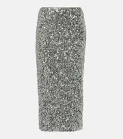 [Rotate] Rotate Sequined midi skirt AU 14 silver